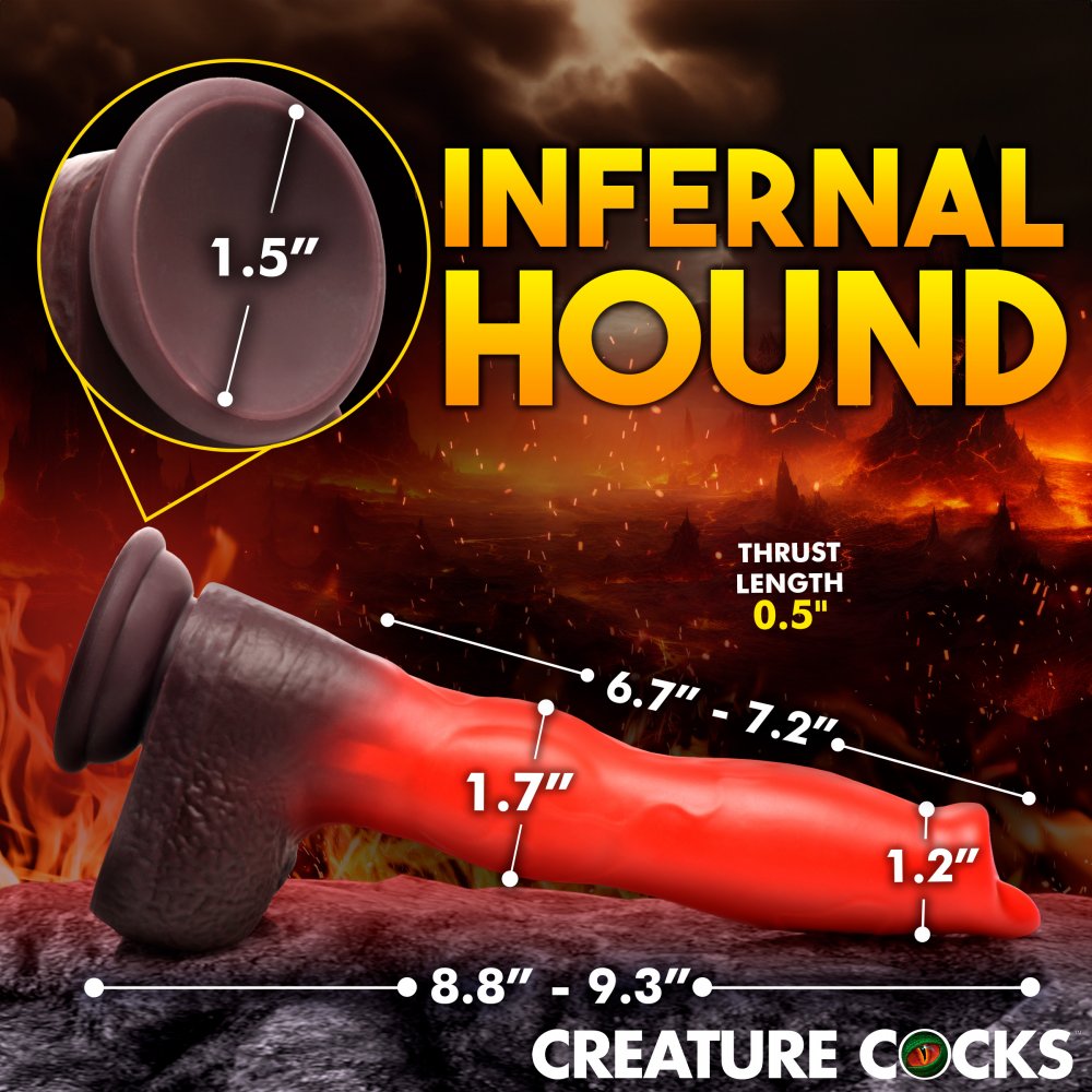 Creature Cocks - Ramming Hound Thrusting & Vibrating Silicone Dildo