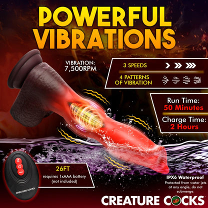 Creature Cocks - Ramming Hound Thrusting & Vibrating Silicone Dildo