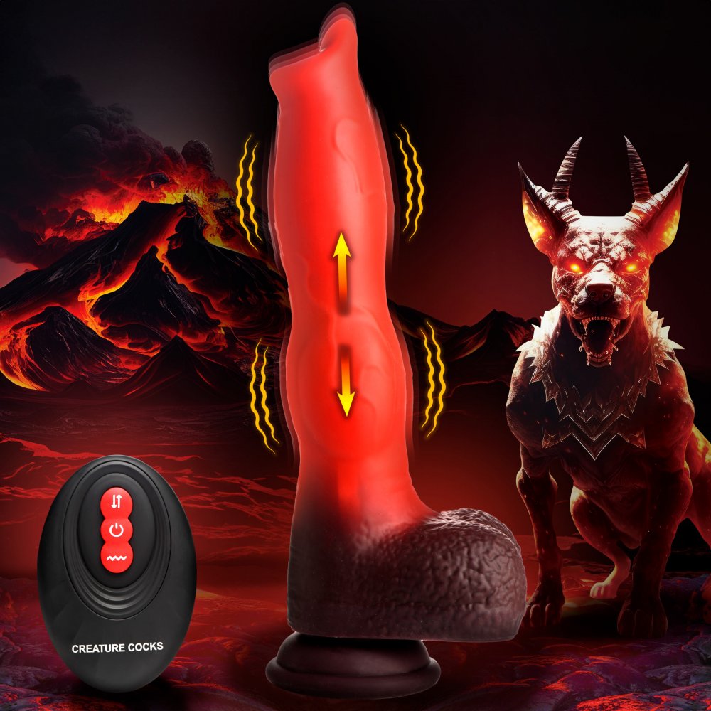 Creature Cocks - Ramming Hound Thrusting & Vibrating Silicone Dildo