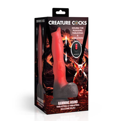 Creature Cocks - Ramming Hound Thrusting & Vibrating Silicone Dildo